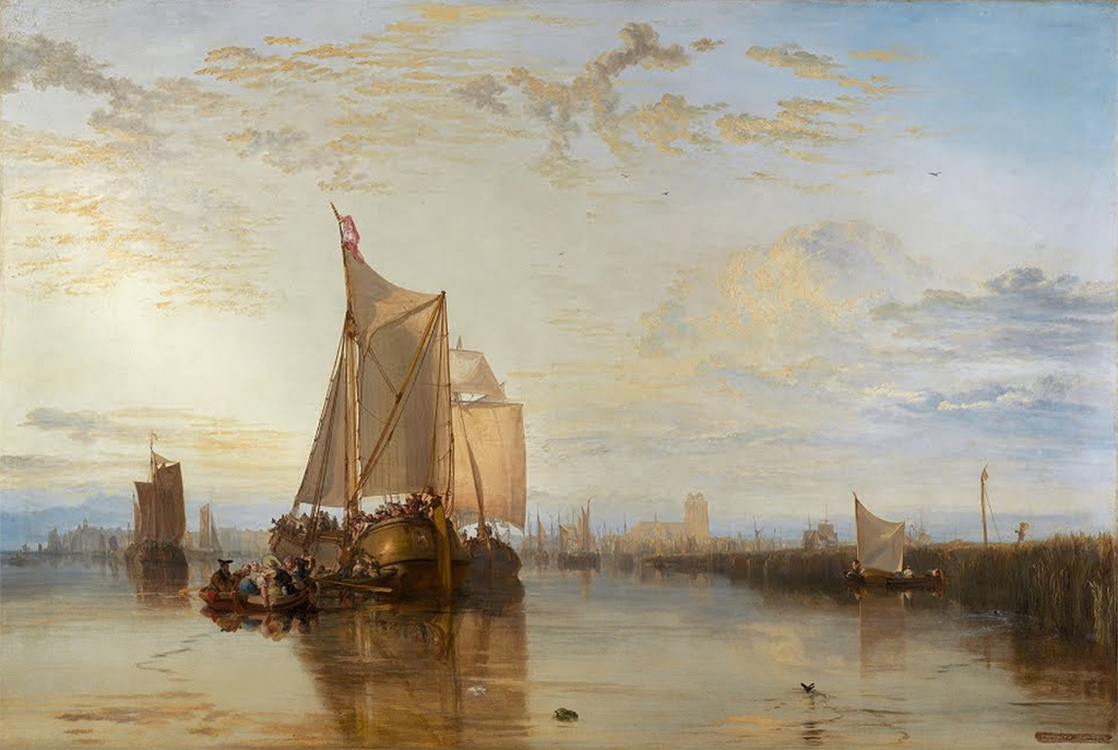 Dort the Dort Packet Boat from Rotterdam Becalmed in Detail William Turner